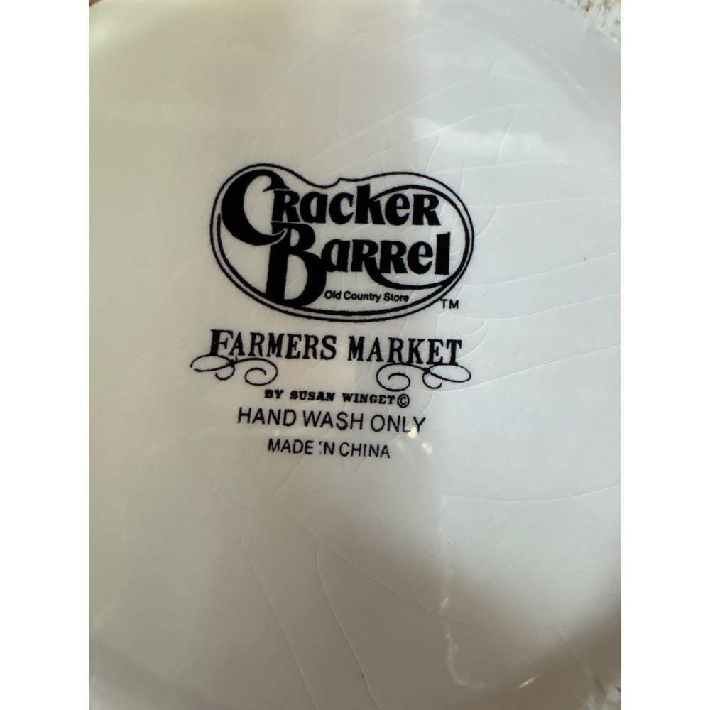 Cracker Barrel Farmers Market Susan Winget Fruit Basket Ceramic Canister Set 3pc - Picture 5 of 16
